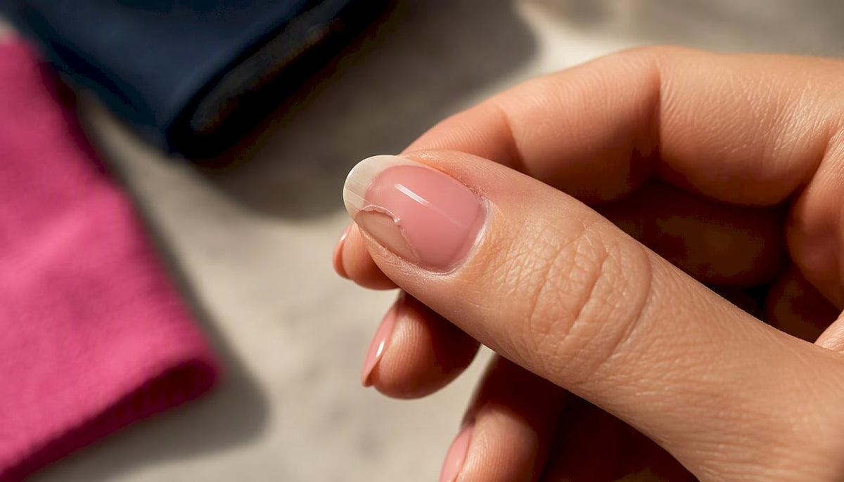 Gellak die bij de nagelrand begint los te laten