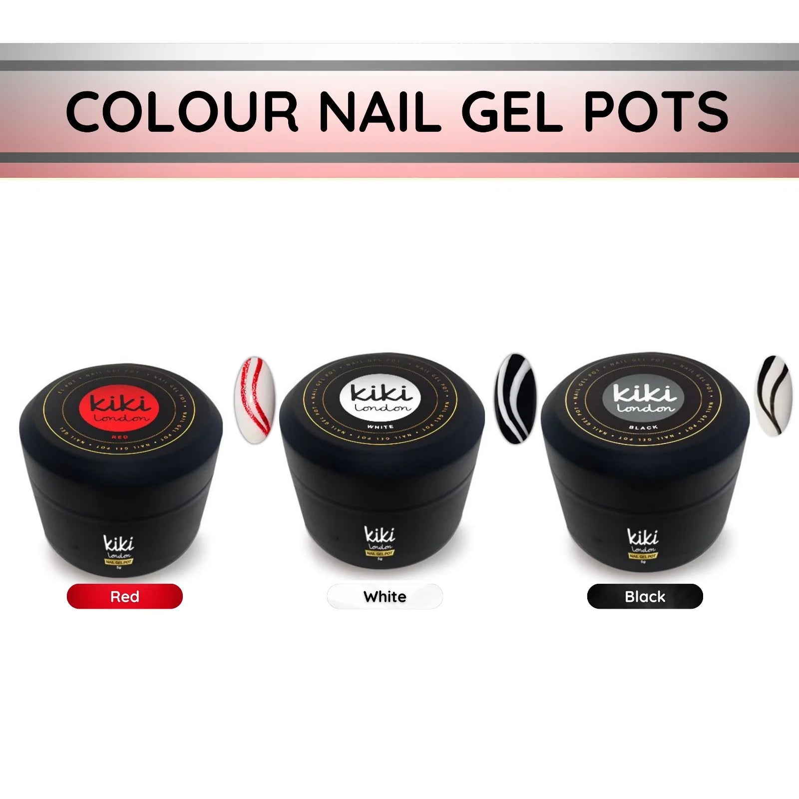 Colour Nail Gel Pots GP03 Rood - Kiki London Benelux